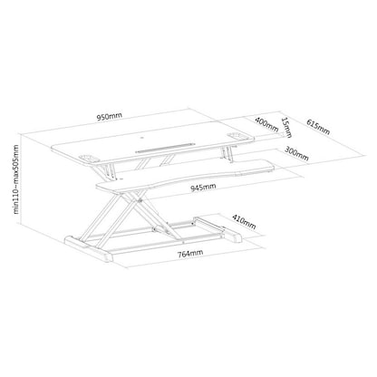 Artikelbild 3 für Neomounts Monitorständer NS-WS300BLACK schwarz, Artikelnummer 841066
