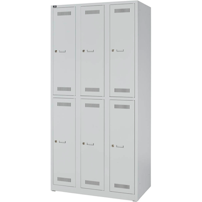 Artikelbild 4 für BISLEY LIGHT Spind lichtgrau GL09T2645, 6 Schließfächer 90,0 x 50,0 x 185,0 cm, Artikelnummer 280212