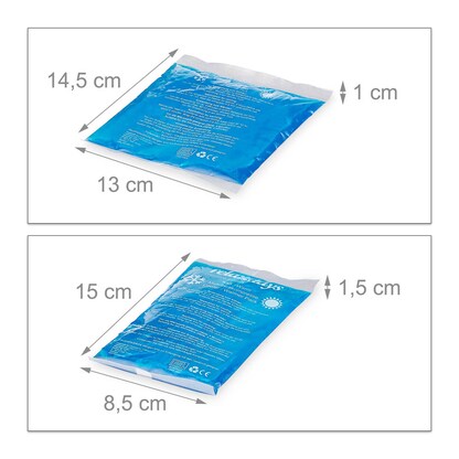 Artikelbild 3 für relaxdays Kühlpad-Set 8er 10026303_0 blau, 1 Set, Artikelnummer 140291