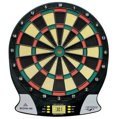 Artikelbild 2 für carromco Dartscheibe mit Darts Score 301 schwarz, Artikelnummer 277359