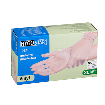 Artikelbild für HYGOSTAR unisex Einmalhandschuhe IDEAL transparent Größe XL, 100 St., Artikelnummer 597807