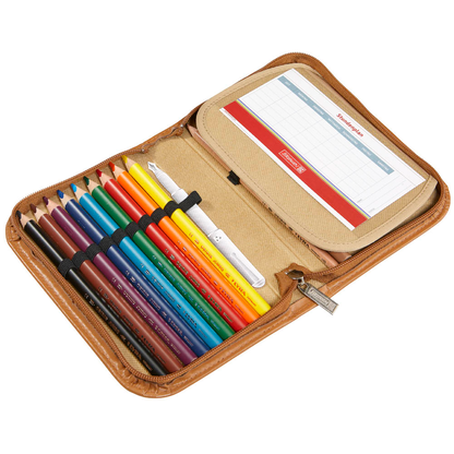 Artikelbild 2 für BRUNNEN Federmäppchen befüllt braun 14-teilig, 19,5 x 13,5 cm, Artikelnummer 498471