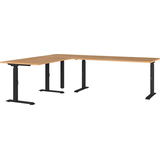 Artikelbild 1 für GERMANIA Agenda Home Schreibtisch grandson-eiche L-Form, C-Fuß-Gestell schwarz 200,0 x 240,0 cm, Artikelnummer 661779