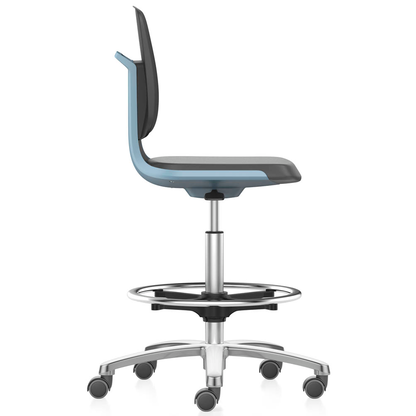 Artikelbild 3 für bimos Arbeitsdrehstuhl Labsit blau, schwarz Kunstleder, Artikelnummer 470928