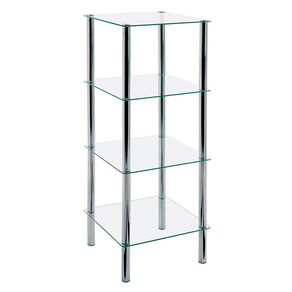 Artikelbild für HAKU Möbel Badregal 90240 silber 39,0 x 39,0 x 107,0 cm, Artikelnummer 558401