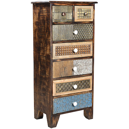 Artikelbild für Garden Pleasure Kommode KALAY, 304056 vintage-braun 50,0 x 35,0 x 110,0 cm, 1 St., Artikelnummer 543369