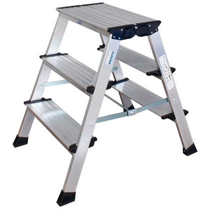 Artikelbild 3 für KRAUSE Klapptritt MONTO Treppo silber 2x 3 Stufen, H: 73,0 cm, Artikelnummer 567565