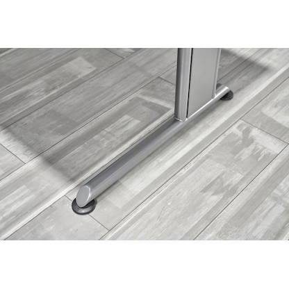 Artikelbild 6 für HAMMERBACHER ZS16 höhenverstellbarer Schreibtisch weiß rechteckig, C-Fuß-Gestell silber 160,0 x 80,0 cm, Artikelnummer 992354