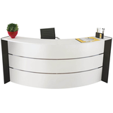 Artikelbild 1 für Kerkmann Empfangstheke BARI gebogen, weiß, anthrazit 257,5 x 122,5 x 112,0 cm, Artikelnummer 690356