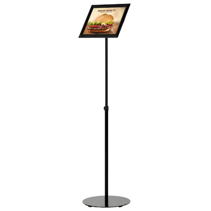 Artikelbild für update displays Infoständer Economy schwarz DIN A4 30,5 x 30,5 x 80,0 - 130,5 cm, 1 St., Artikelnummer 316863