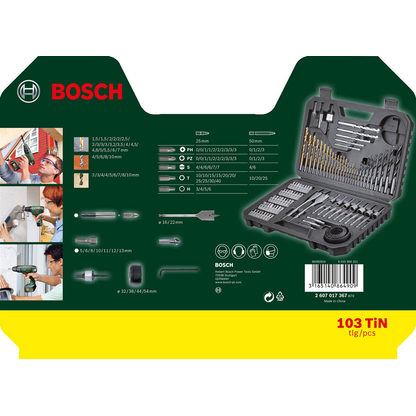 Artikelbild 2 für BOSCH Bohrer- und Bit-Set TiN V-Line Set, 103-teilig, Artikelnummer 208466