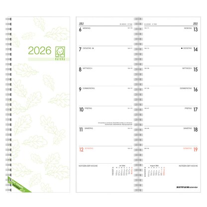 Artikelbild für ZETTLER KALENDER Buchkalender Wochenvormerkbuch mit Steuerterminen 2026 beige, 1 St., Artikelnummer 559249