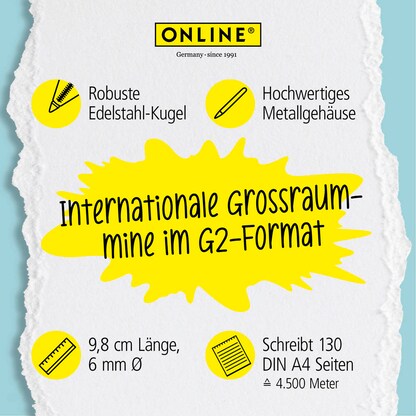 Artikelbild 9 für ONLINE® Kugelschreiberminen B schwarz, 6 St., Artikelnummer 617367