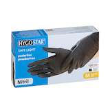 Artikelbild 1 für HYGOSTAR unisex Einmalhandschuhe SAFE LIGHT schwarz Größe M, 100 St., Artikelnummer 759688
