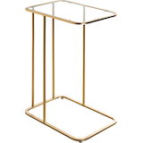 Artikelbild 1 für HAKU Möbel Beistelltisch rechteckig Sicherheitsglas gold 45,0 x 30,0 x 65,0 cm, 1 St., Artikelnummer 772303