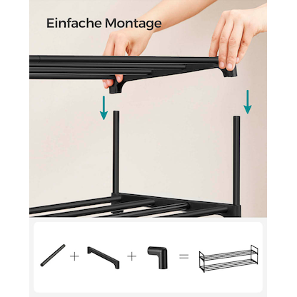 Artikelbild 8 für SONGMICS Schuhregal schwarz 116,0 x 30,0 x 55,0 cm, 1 St., Artikelnummer 261327