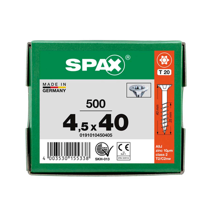 Artikelbild 8 für SPAX® Universalschrauben T20 Senkkopf WIROX 0191010450405 4,5 mm x 40 mm, 500 St., Artikelnummer 396209