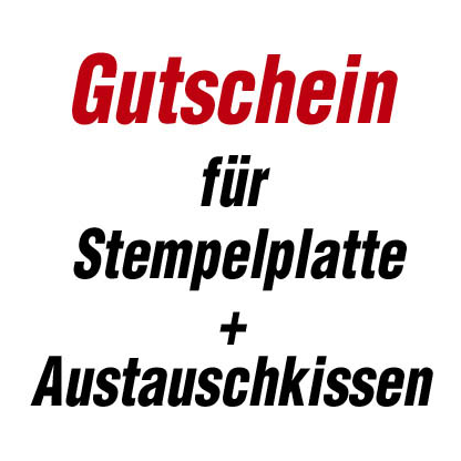 Artikelbild für trodat Gutschein für Stempelplatte für trodat 5206 mit Logo, Artikelnummer 499079