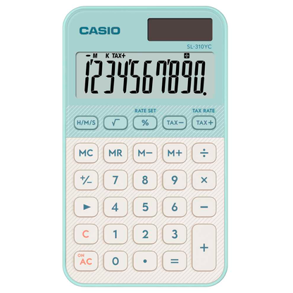 Artikelbild für CASIO SL-310YC-LG Taschenrechner hellgrün, weiß, Artikelnummer 776379