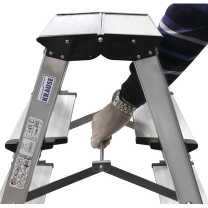 Artikelbild 6 für KRAUSE Klapptritt MONTO Treppo silber 2x 3 Stufen, H: 73,0 cm, Artikelnummer 567565