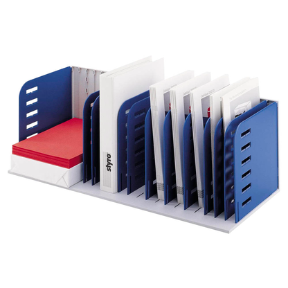Artikelbild für styro Sortierstation styrorac grau/blau mit 7 Fächern, Artikelnummer 370217