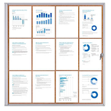 Artikelbild 1 für Showdown® Displays Schaukasten Economy XS Kork silber 12x DIN A4 93,1 x 2,6 x 96,3 cm, 1 St., Artikelnummer 361972