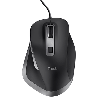 Artikelbild 2 für Trust Fyda Comfort Eco Maus ergonomisch kabelgebunden schwarz, silber, Artikelnummer 975393