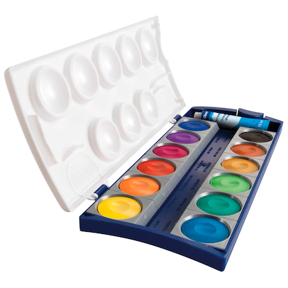 Artikelbild 2 für Pelikan K12 blau Wasserfarbkasten 12 Farben, Artikelnummer 746487