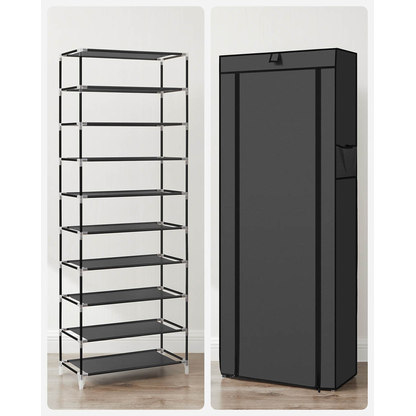 Artikelbild 4 für SONGMICS Stoffschrank, RXJ10H01 schwarz 58,0 x 28,0 x 160,0 cm, 1 St., Artikelnummer 439819