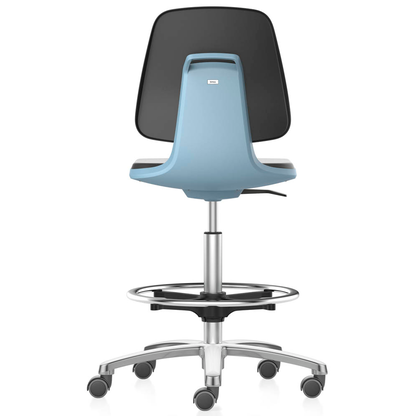 Artikelbild 4 für bimos Arbeitsdrehstuhl Labsit blau, schwarz Kunstleder, Artikelnummer 470928