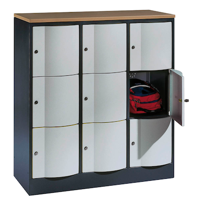 Artikelbild für CP Schließfachschrank S 5000 Resisto anthrazit, silber 8573-372 S10744, 9 Schließfächer 115,0 x 54,0 x 125,5 cm, Artikelnummer 985861