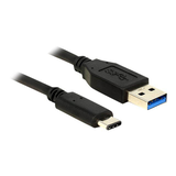 Artikelbild 1 für DeLOCK USB 3.1 Gen 2 A/USB C Kabel 0,5 m schwarz, 1 St., Artikelnummer 581417