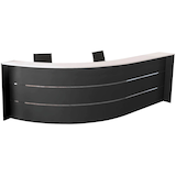 Artikelbild 1 für Kerkmann Empfangstheke BARI gebogen, anthrazit, weiß 334,0 x 182,5 x 112,0 cm, Artikelnummer 690406