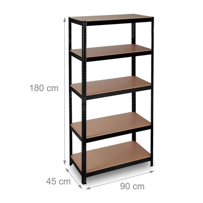 Artikelbild 2 für relaxdays Schwerlastregal 10026749_0 schwarz 90,0 x 45,0 x 180,0 cm, Artikelnummer 451833