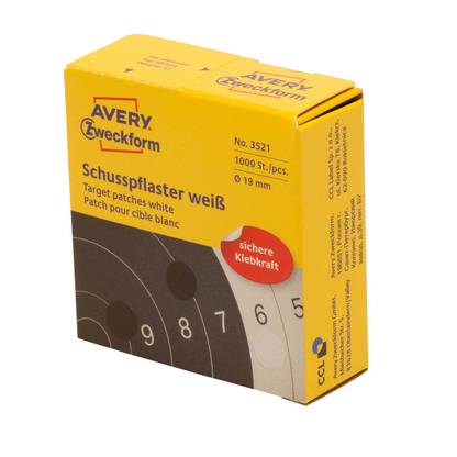 Artikelbild für AVERY Zweckform Klebepunkte Schusspflaster weiß Ø 19,0 mm, 1.000 St., Artikelnummer 321426