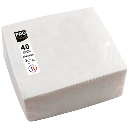 Artikelbild für PROnappe Servietten weiß 2-lagig 38,0 x 38,0 cm, 40 St., Artikelnummer 361756