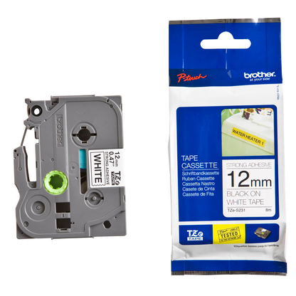 Artikelbild für brother Schriftband TZe-S231 TZES231, 12 mm, schwarz auf weiß, 1 St., Artikelnummer 224651