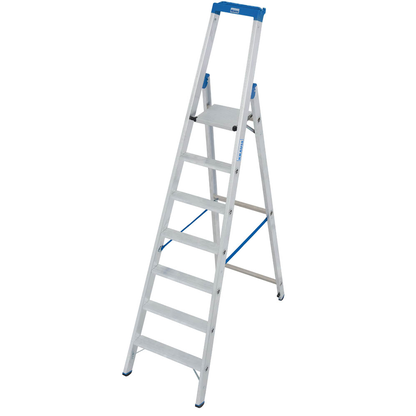 Artikelbild für KRAUSE Stehleiter einseitig STABILO silber 7 Stufen, H: 250,0 cm, Artikelnummer 569012