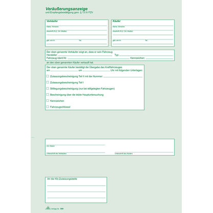 Artikelbild 2 für RNK-Verlag 586 Kfz-Kaufverträge, 25 St., Artikelnummer 643294