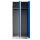 Artikelbild 1 für Gürkan Spind lichtgrau, enzianblau 103972, 2 Schließfächer 80,0 x 50,0 x 180,0 cm, Artikelnummer 560545