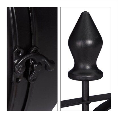 Artikelbild 5 für relaxdays Wanduhr beige schwarz Eisen 35,0 x 35,0 cm, Ø 22,0 cm, Artikelnummer 472132