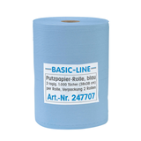 Artikelbild 1 für Putztuchrollen Basic-Line 2-lagig blau, 1.000 Blätter, 2 Rollen, Artikelnummer 485601