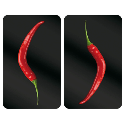 Artikelbild für WENKO Herdabdeckplatten Hot Peperoni schwarz, 2 St., Artikelnummer 530394
