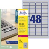 Artikelbild 1 für AVERY Zweckform Typenschildetiketten L6009-100 silber 45,7 x 21,2 mm, 100 Blatt, Artikelnummer 871398