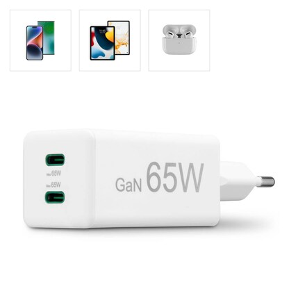 Artikelbild 5 für hama GaN-Ladeadapter weiß, 65 Watt, Artikelnummer 280657