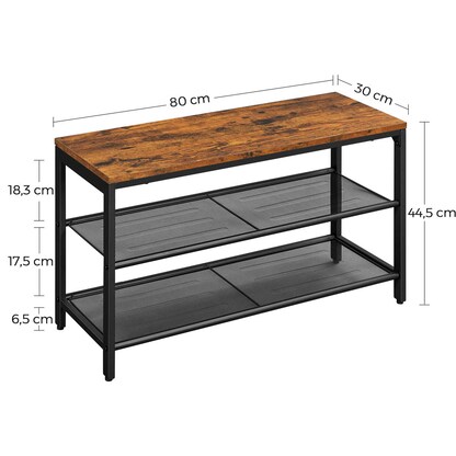 Artikelbild 2 für VASAGLE Schuhbank LBS74X braun, schwarz Holz 80,0 cm, Artikelnummer 439347