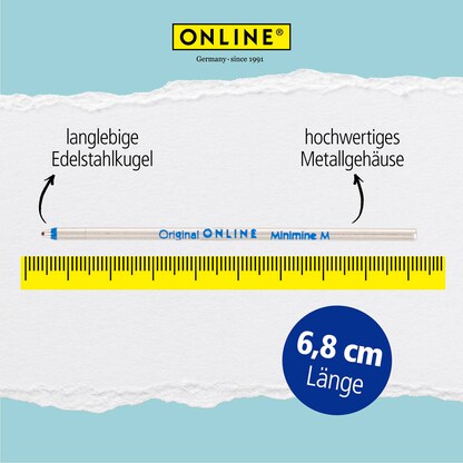 Artikelbild 2 für ONLINE® D1 Kugelschreiberminen M blau, 10 St., Artikelnummer 283881