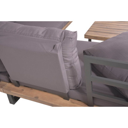 Artikelbild 6 für Garden Pleasure Loungegruppe ACAPULCO anthrazit, schwarz Holz, Metall, 13-teilig, Artikelnummer 897732