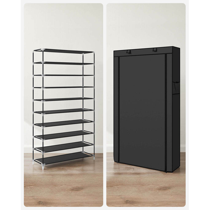 Artikelbild 7 für SONGMICS Schuhregal schwarz 88,0 x 28,0 x 160,0 cm, 1 St., Artikelnummer 262236