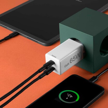 Artikelbild 2 für hama GaN-Ladeadapter weiß, 65 Watt, Artikelnummer 280657